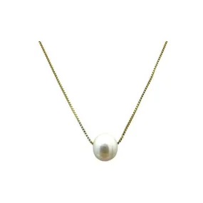 Pearl: Fresh Water Pearl on Gold or Rhodium Fill Chain (NC_3000)