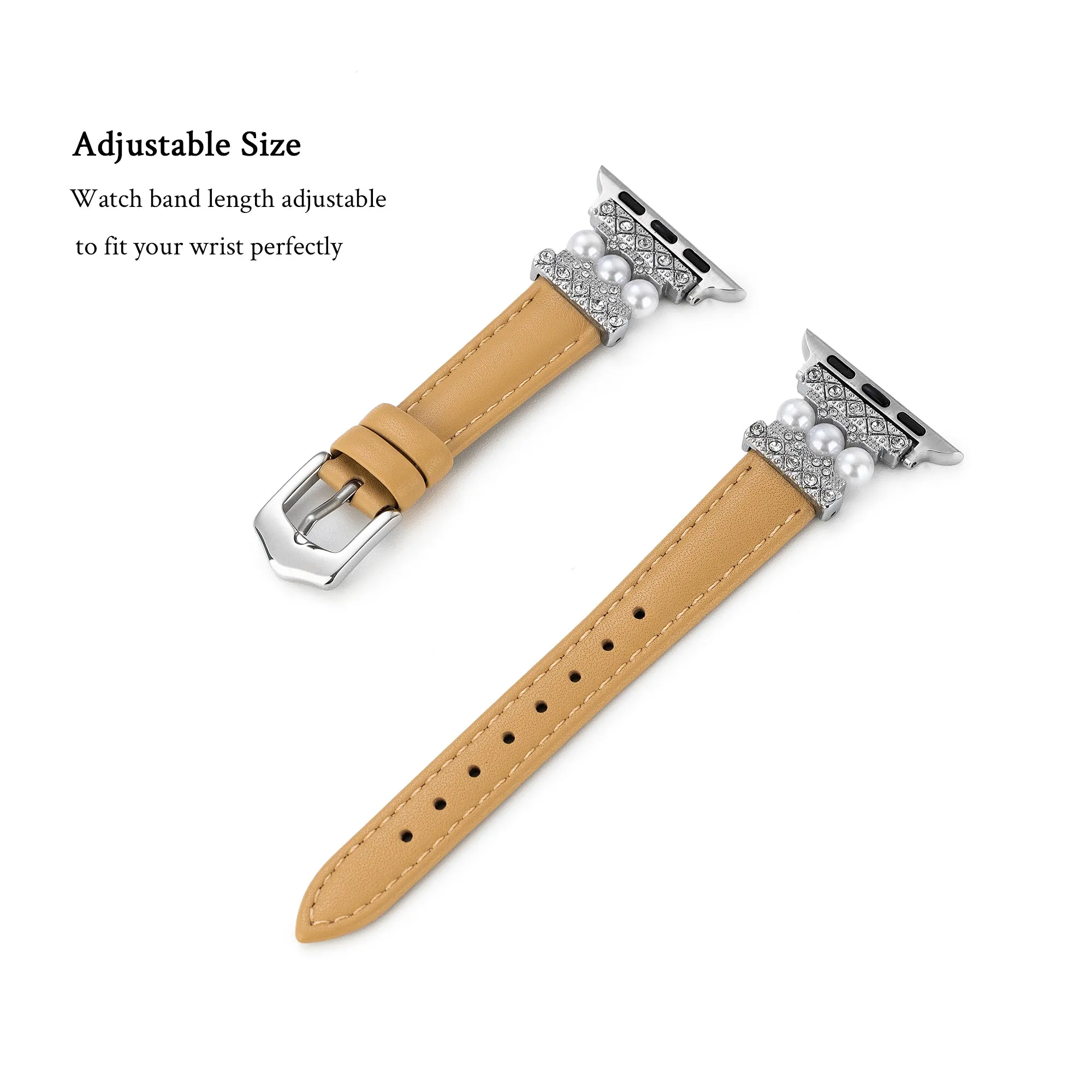 Pearl Touch Leather Watch Bracelet