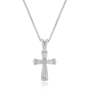 Perry CZ Cross Silver Pendant | 2ct