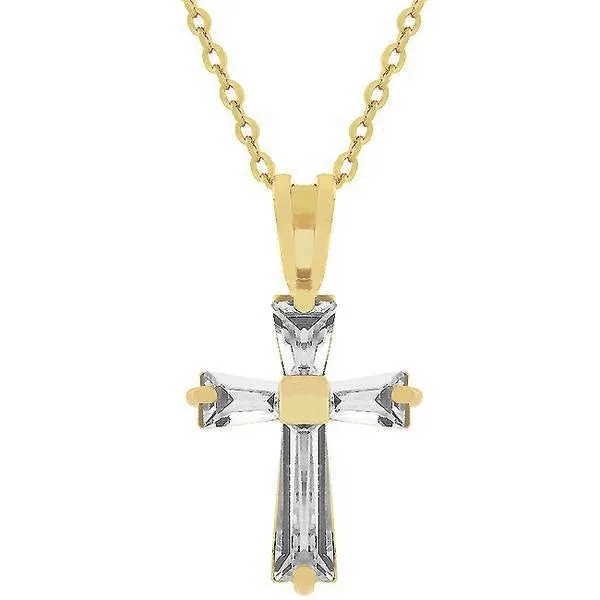 Perry CZ Cross Silver Pendant | 2ct