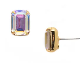 Petite Emerald Cut Stud Earrings