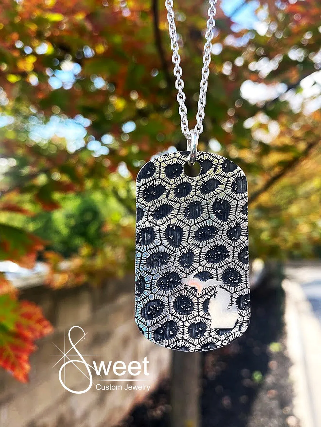 PETOSKEY STONE PATTERN DOG TAG