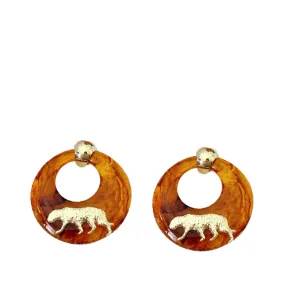 Pre Order:  Tiger Geometric Vintage Earrings