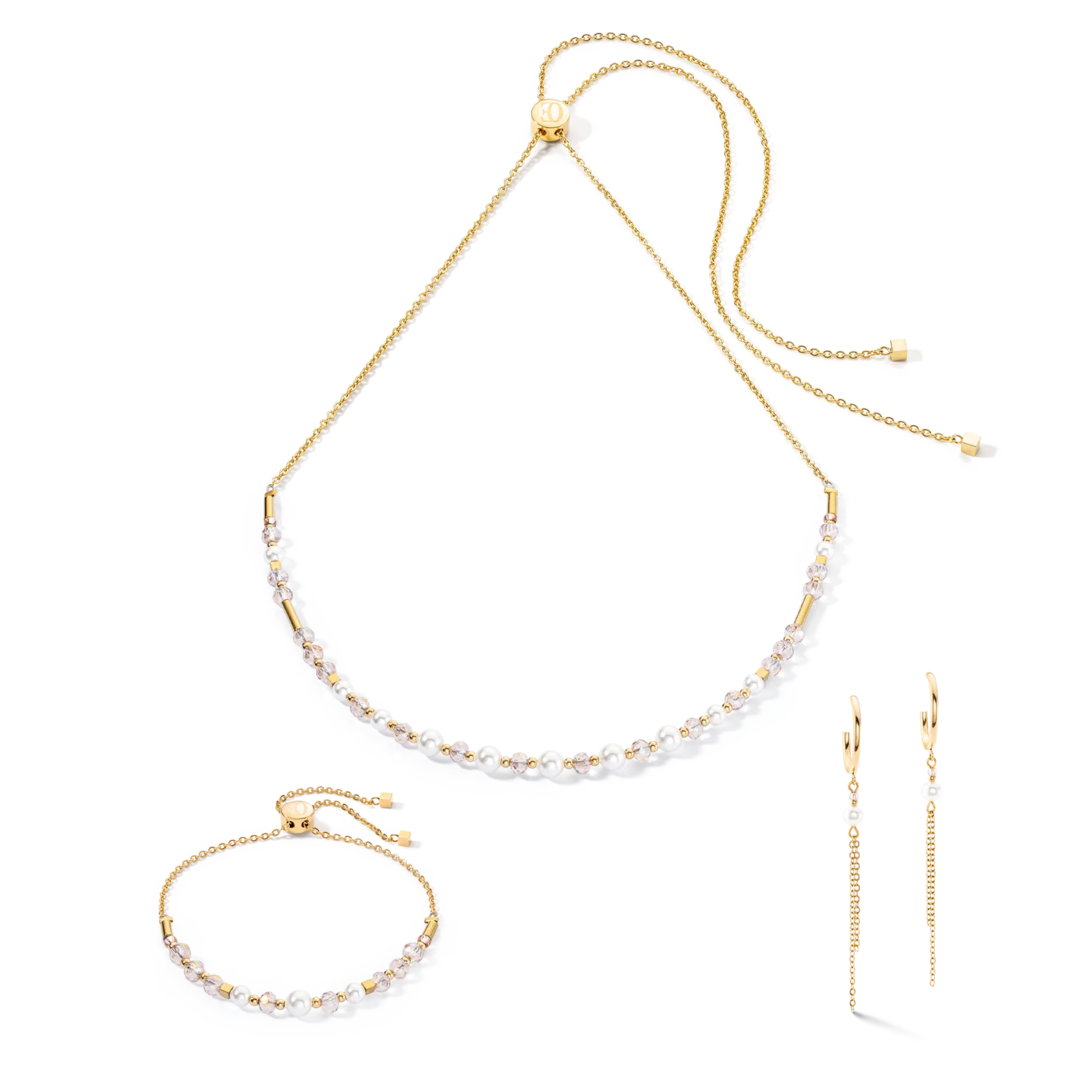 Princess Pearls Chain bracelet gold-white