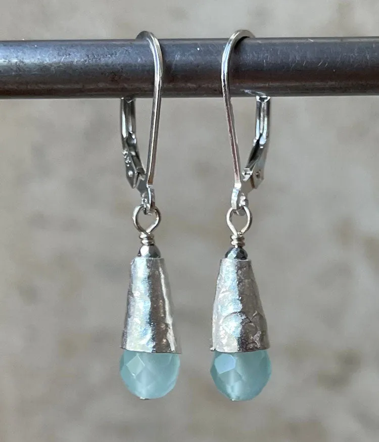 Quartz Conical Earrings