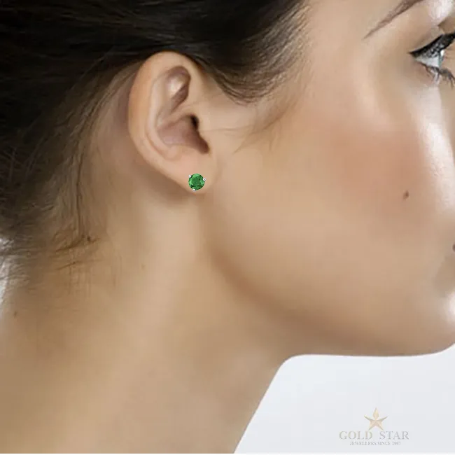 "ESMERALDA" EMERALD STUDS