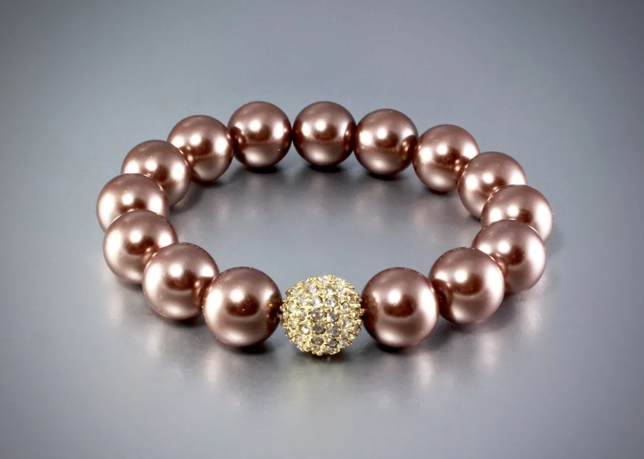 "Maya Gold" - Pearl Stretch Bracelets