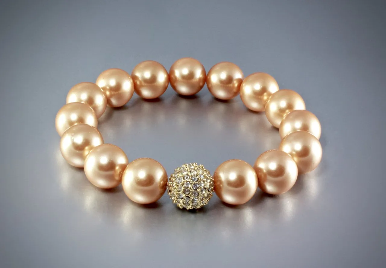 "Maya Gold" - Pearl Stretch Bracelets