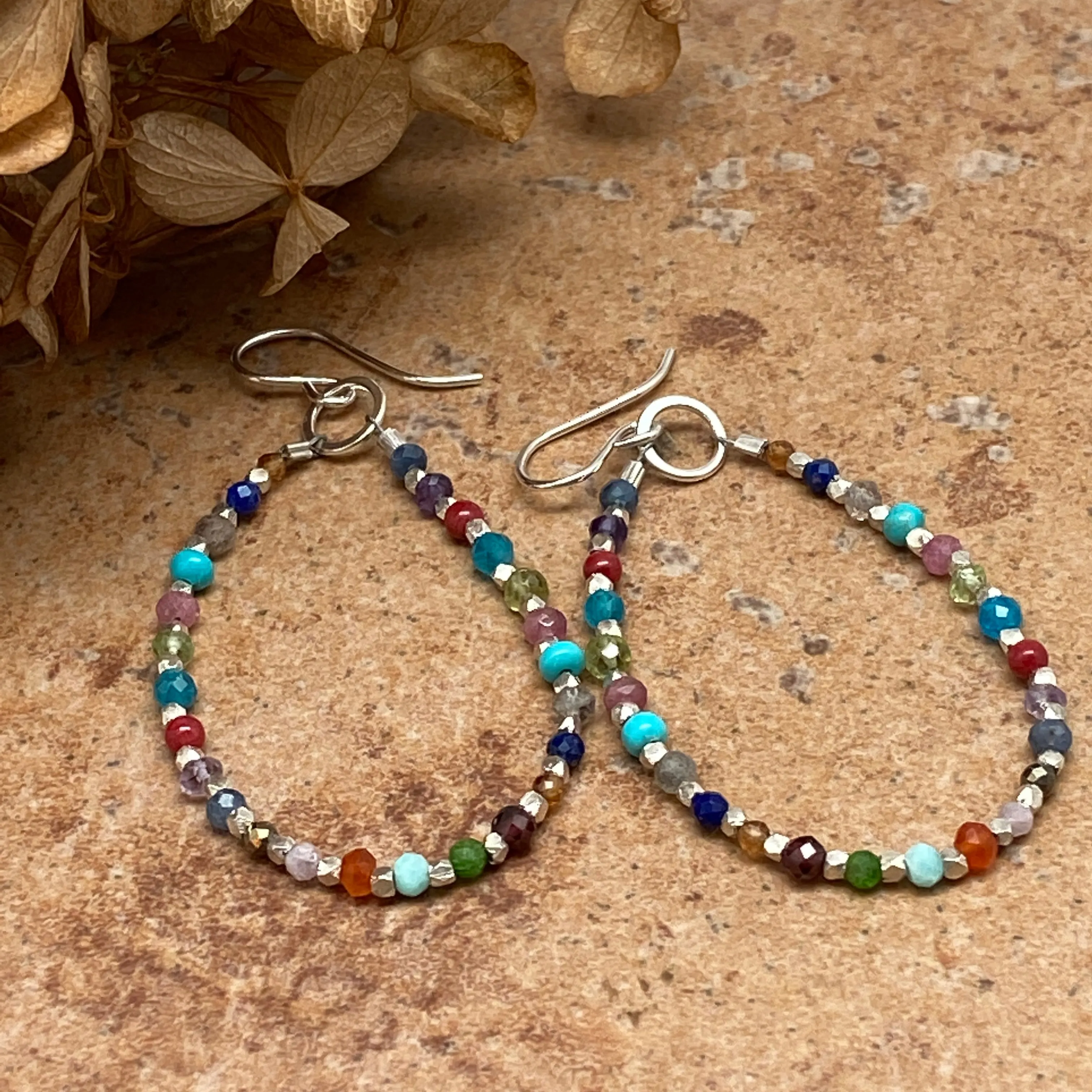 Rainbow Hoop Earrings