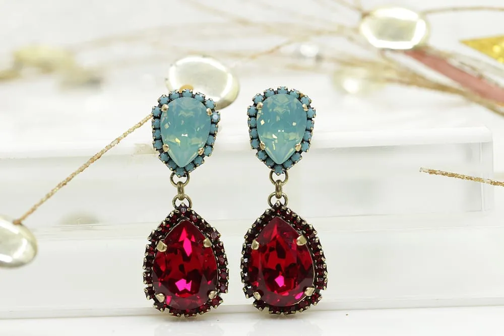 RED & BLUE EARRINGS