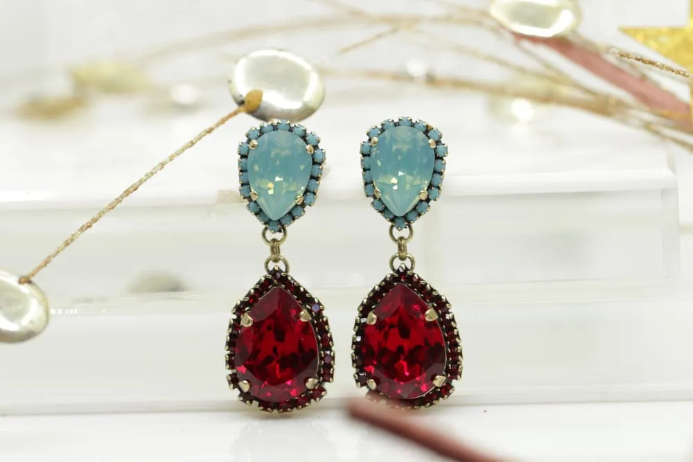 RED & BLUE EARRINGS