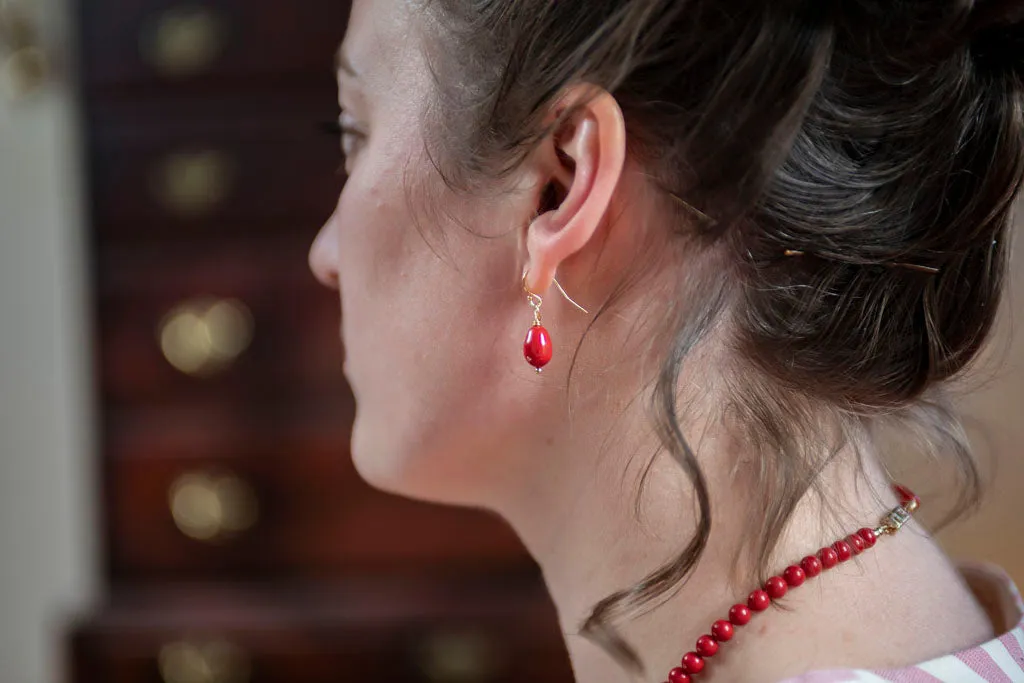 Red Coral Swarovski Necklace