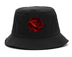 Red Rose Pattern Bucket Hat