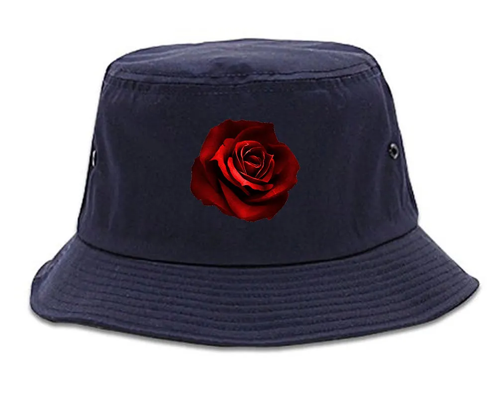 Red Rose Pattern Bucket Hat