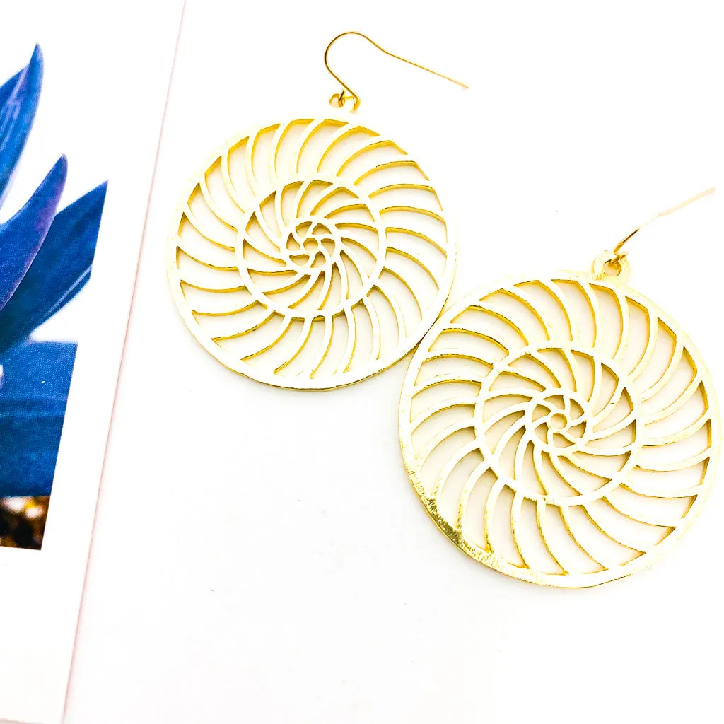 Remi Brushed Spiral Earrings | Gold