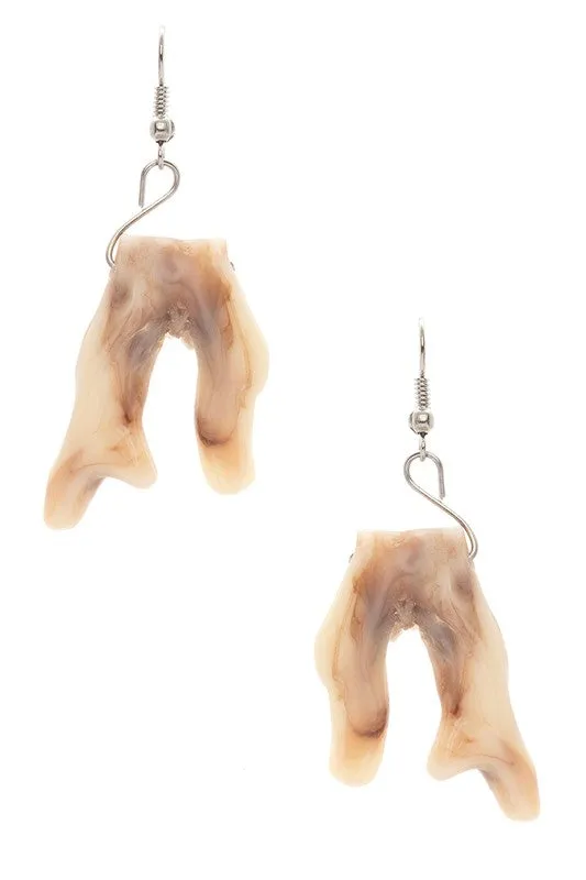 Resin Coral Iconic Drop Earrings