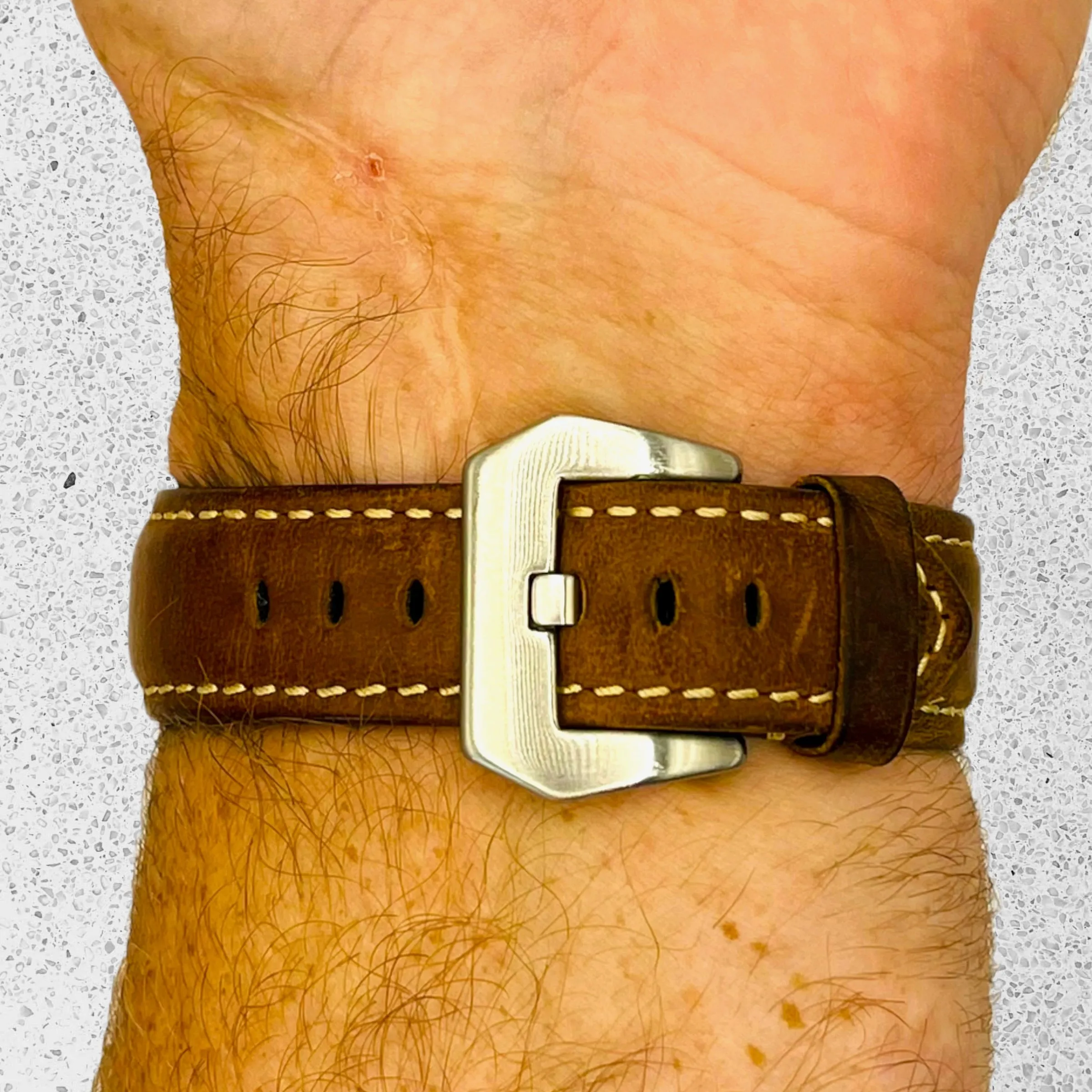 Retro Leather Straps Compatible with the Olympic 22mm Range