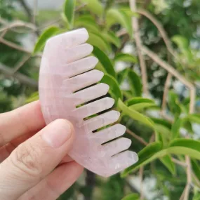 Rose Quartz Crystal Comb, Bridal Comb, Quartz Hair, Wedding Hair Comb, Crystal Magic, Healing Crystals, Chakra, Reiki Spiritual Gift