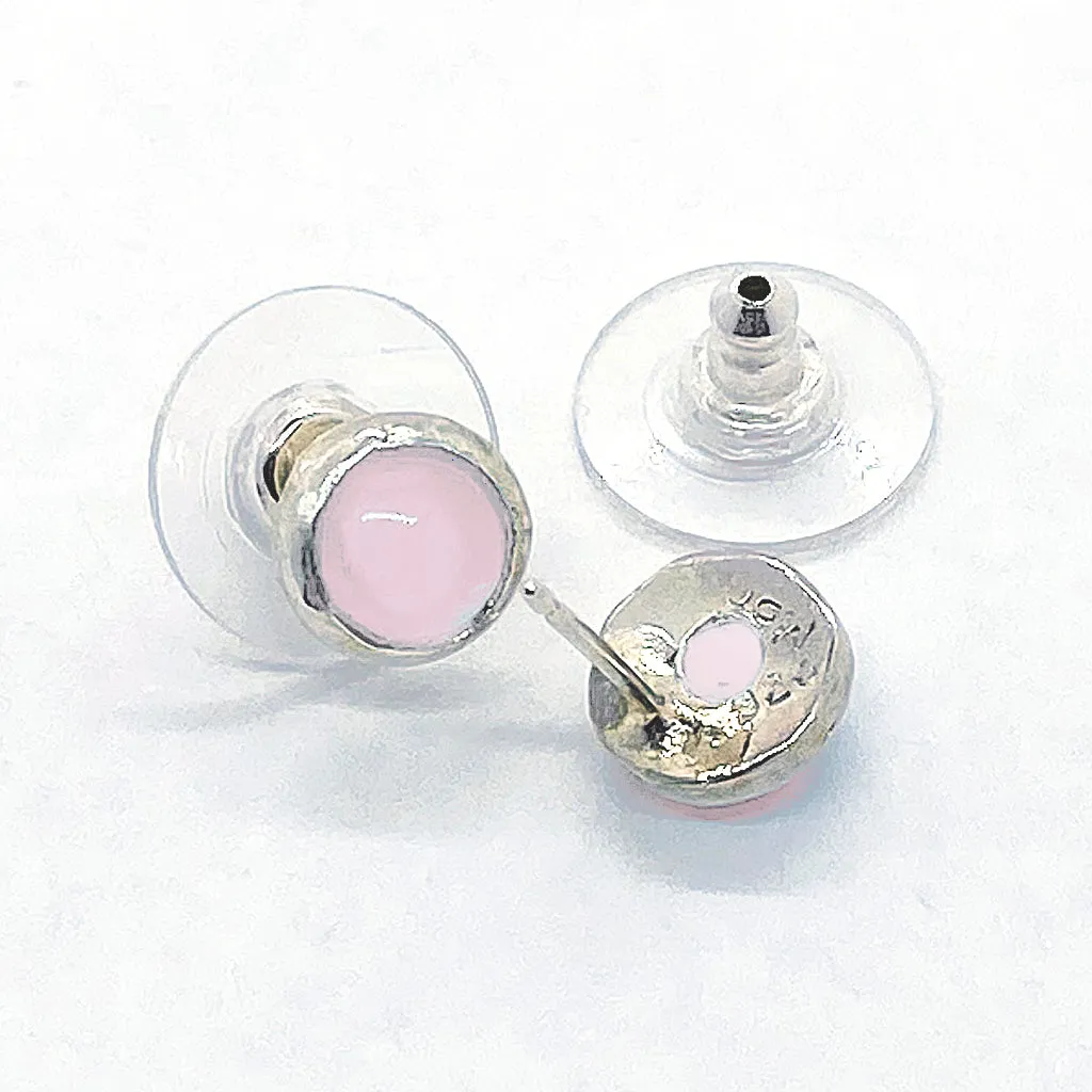 Rose Quartz Post earrings