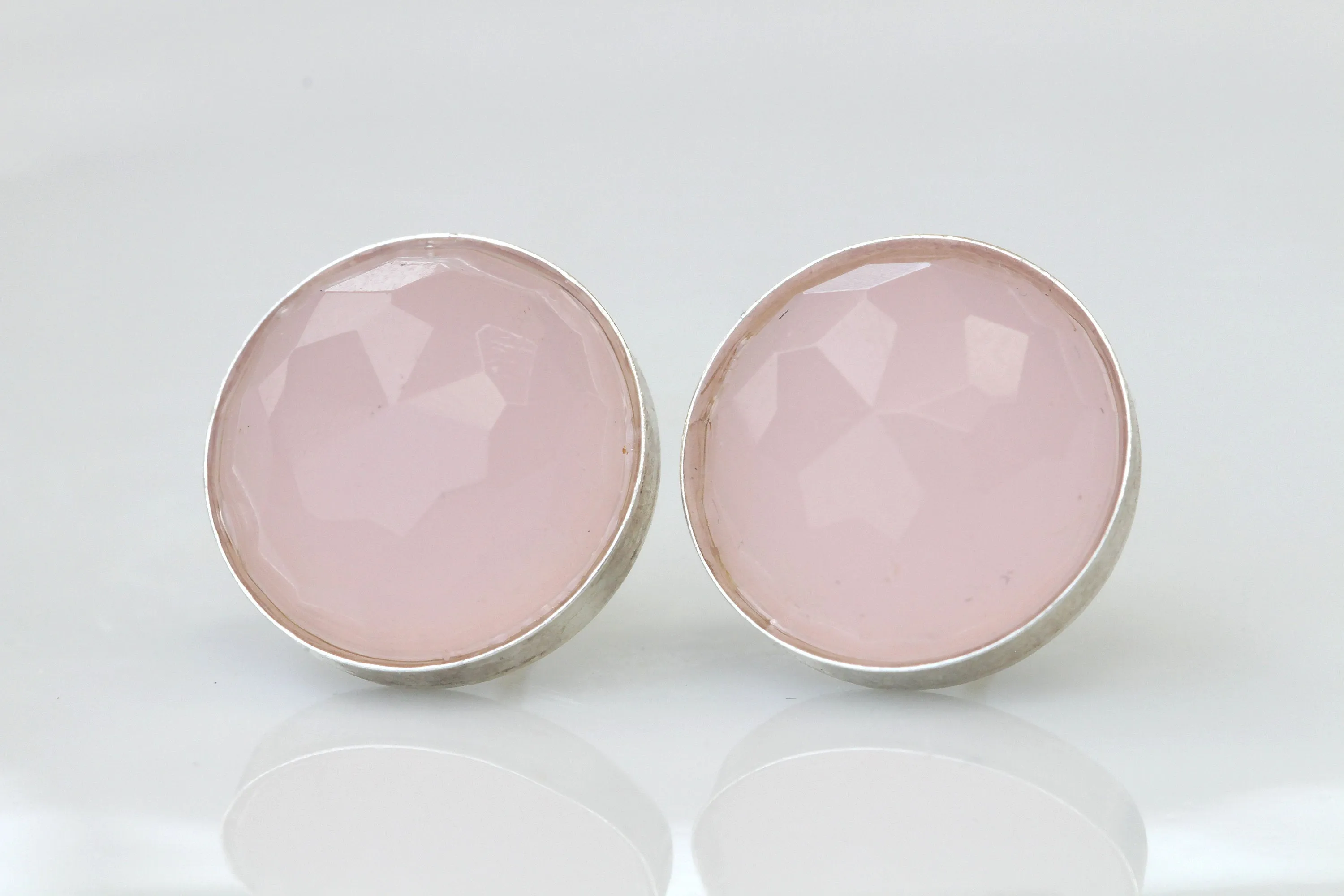 Rose Quartz Stud Earrings