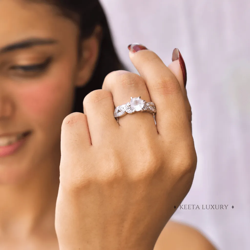 Rosy Glow Rose - Quartz Ring