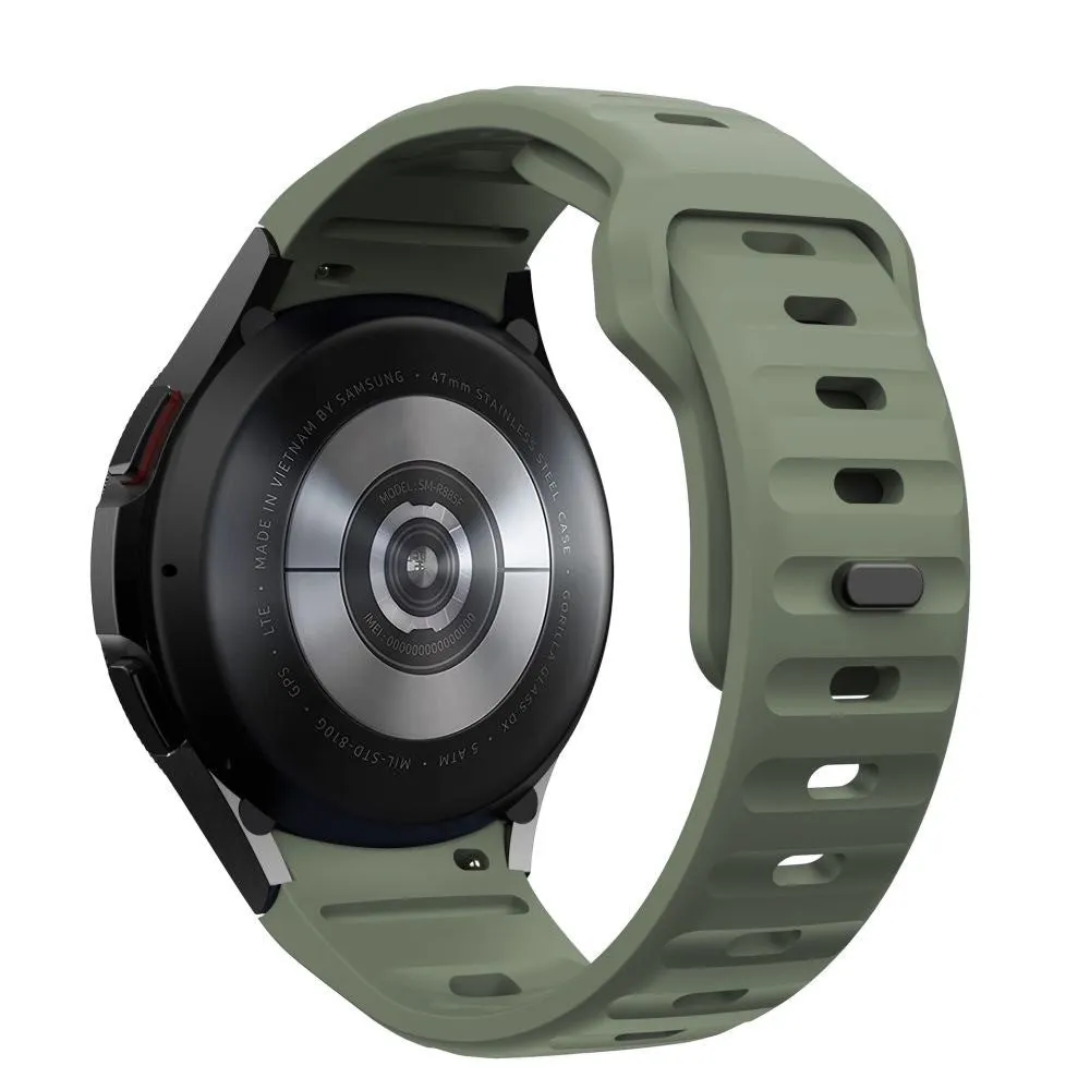 Samsung Galaxy Watch 4 / 5 / 6 / 7 / FE Tech-Protect Silicone Line Urrem - Mørkegrøn