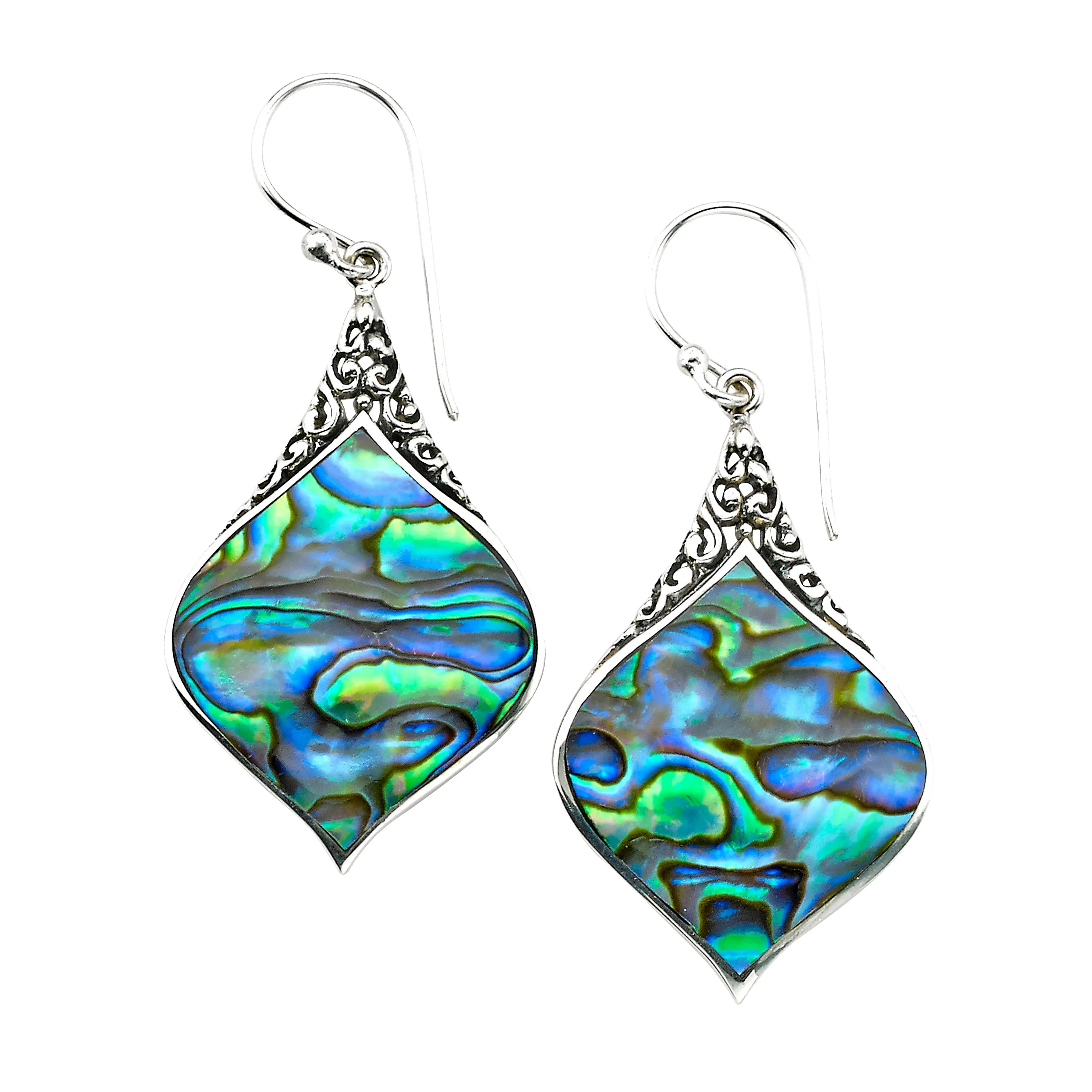 Samuel B. Sterling Silver Abalone Drop Earrings (91679)