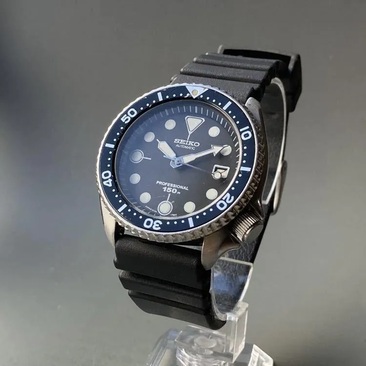 Seiko Watch Diver Men's Automatic Black Diver 42mm Male Watch 150m Waterproof