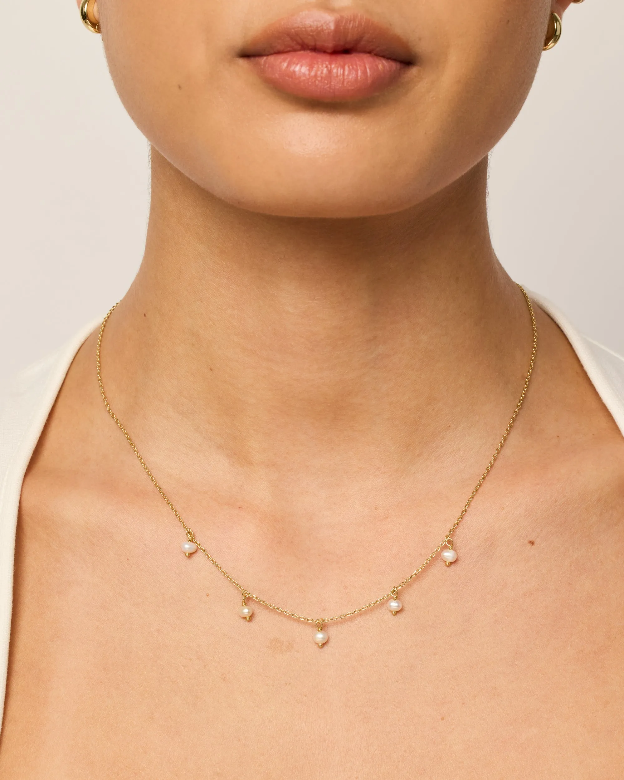 Shell Pearl Chain Necklace