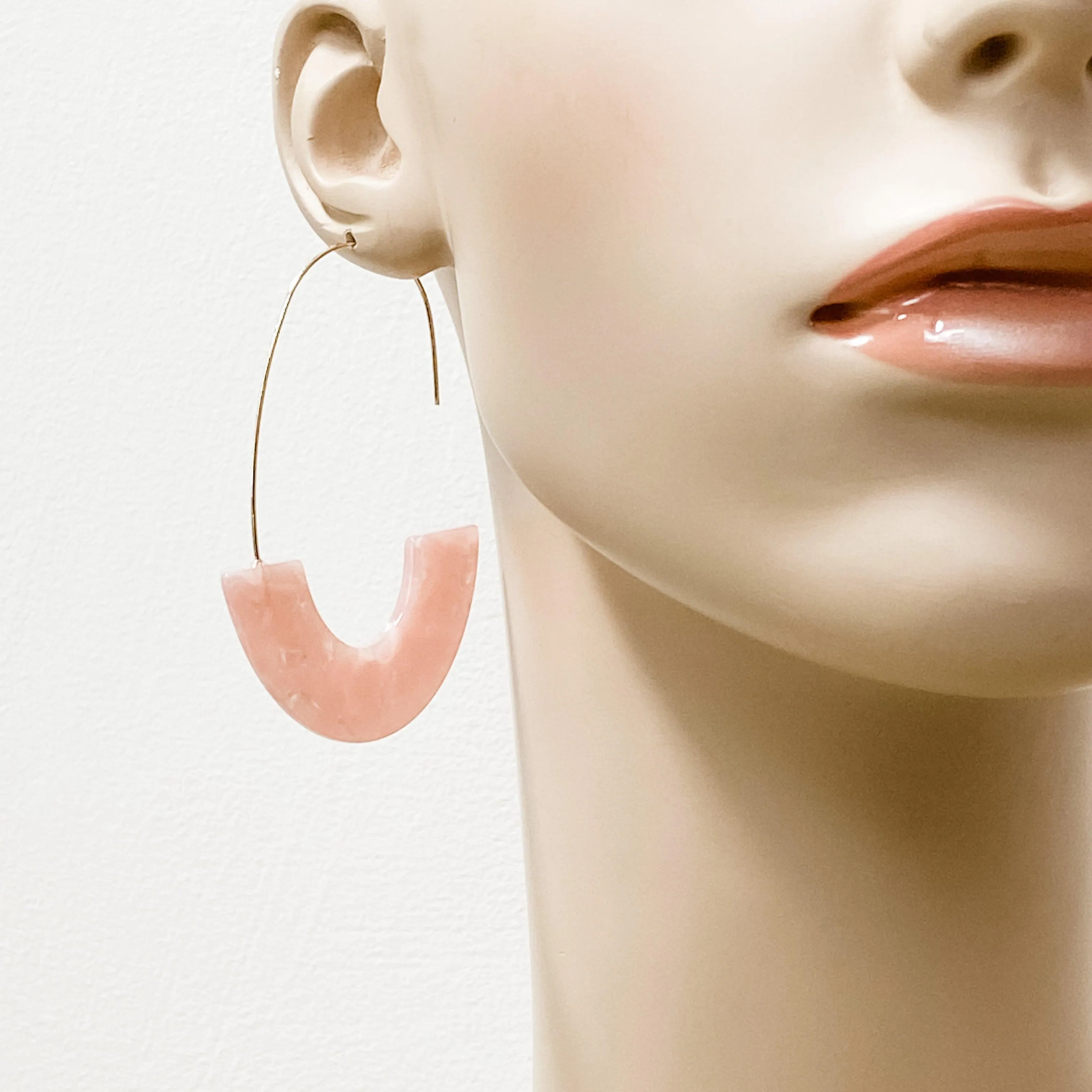 Side Basket Hoop Earrings