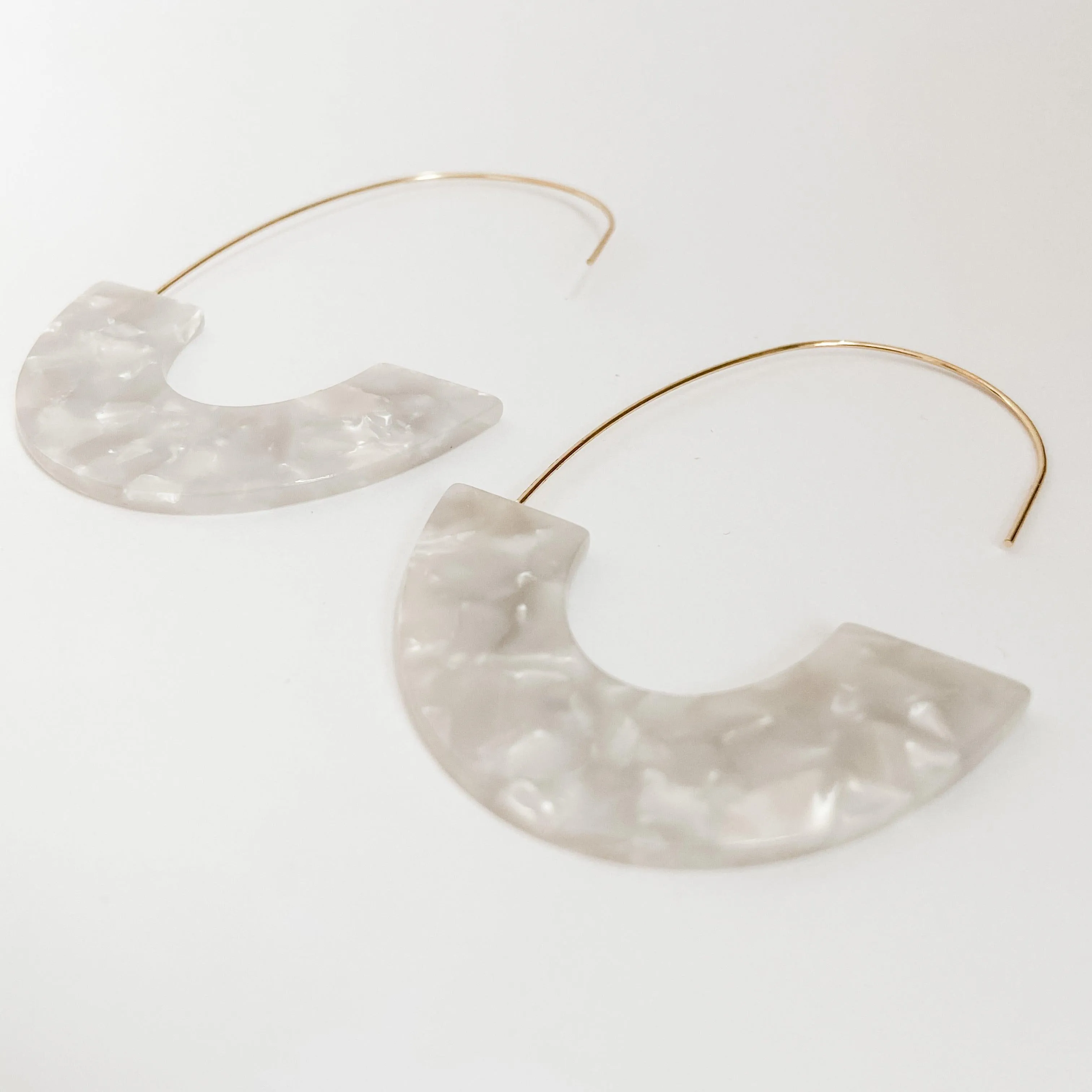 Side Basket Hoop Earrings