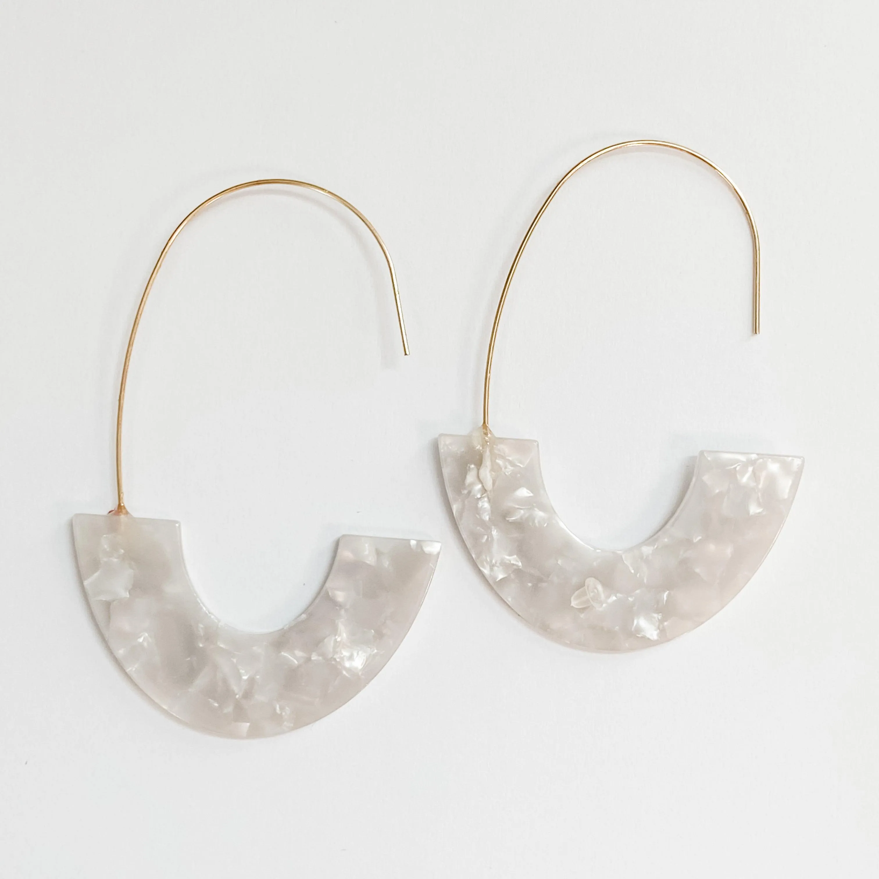 Side Basket Hoop Earrings