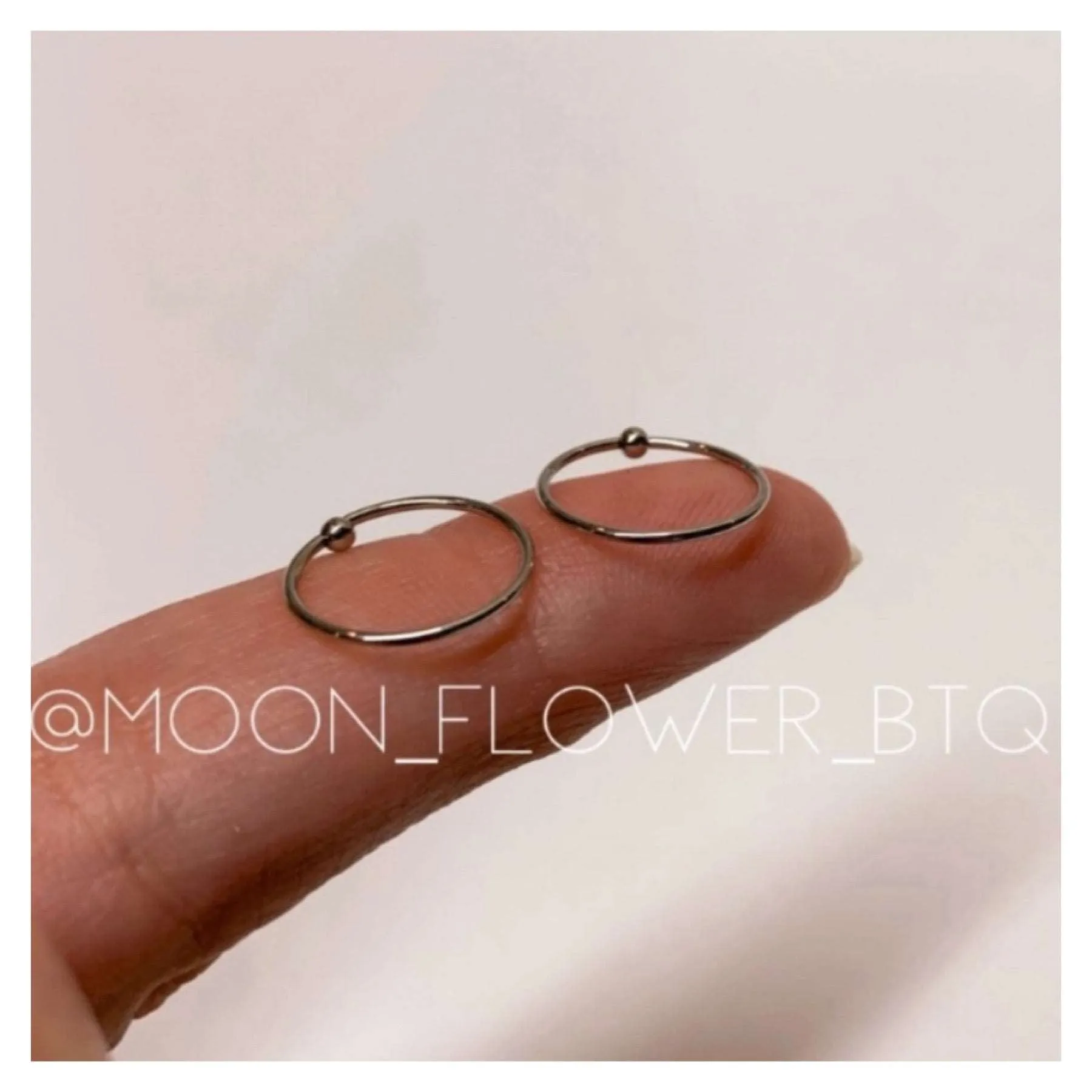 Silver Fixed Hoop Earrings 12mm