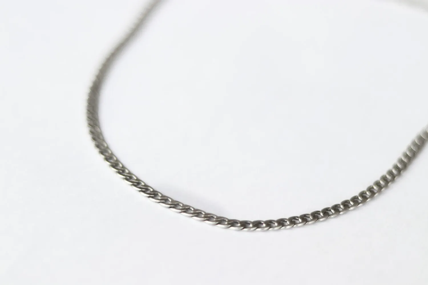 Silver link chain necklace for men, gift for him