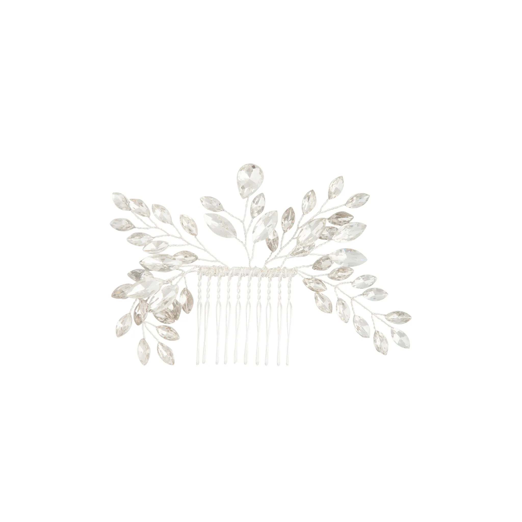 Silver Marquise Diamante Comb