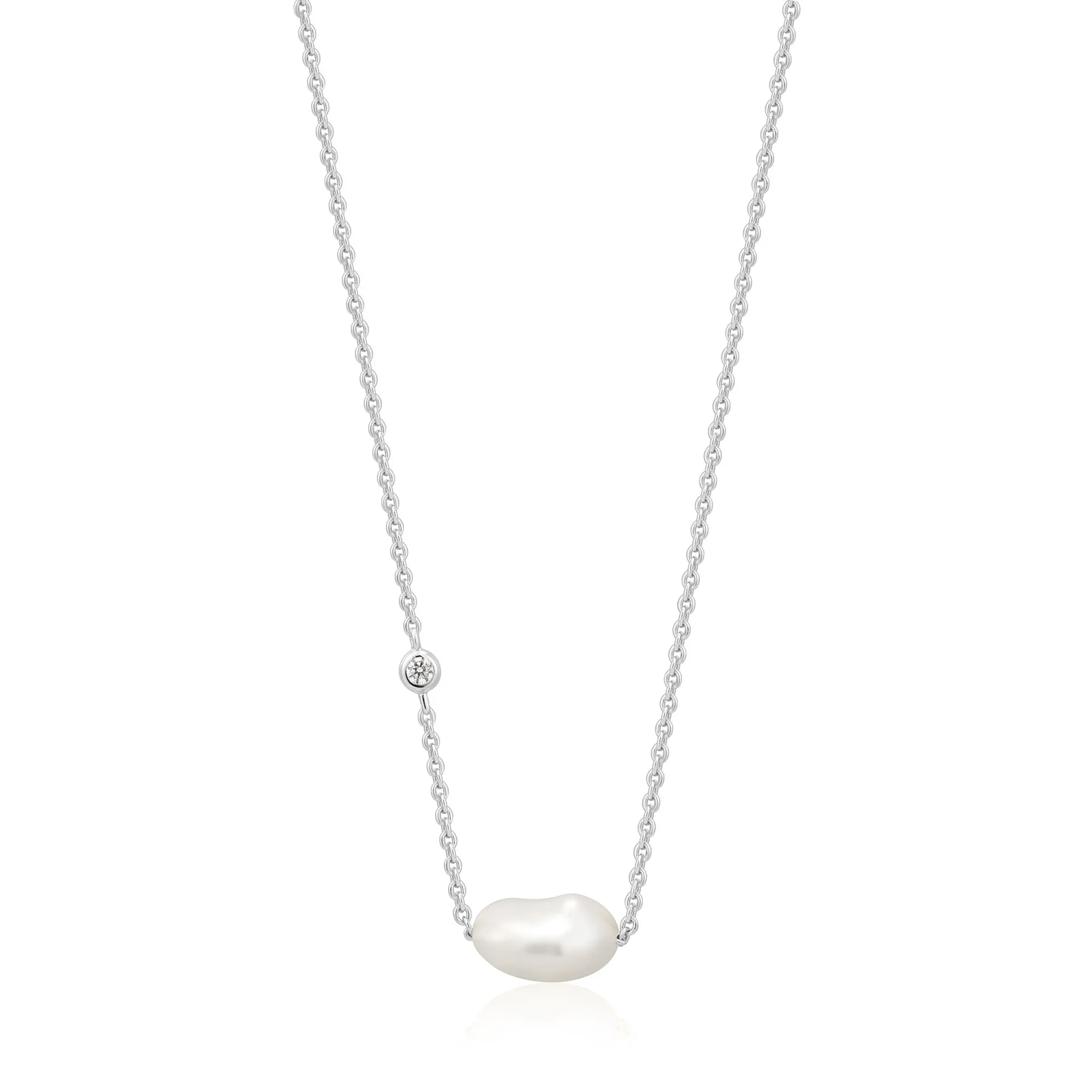 Silver Pearl Necklace