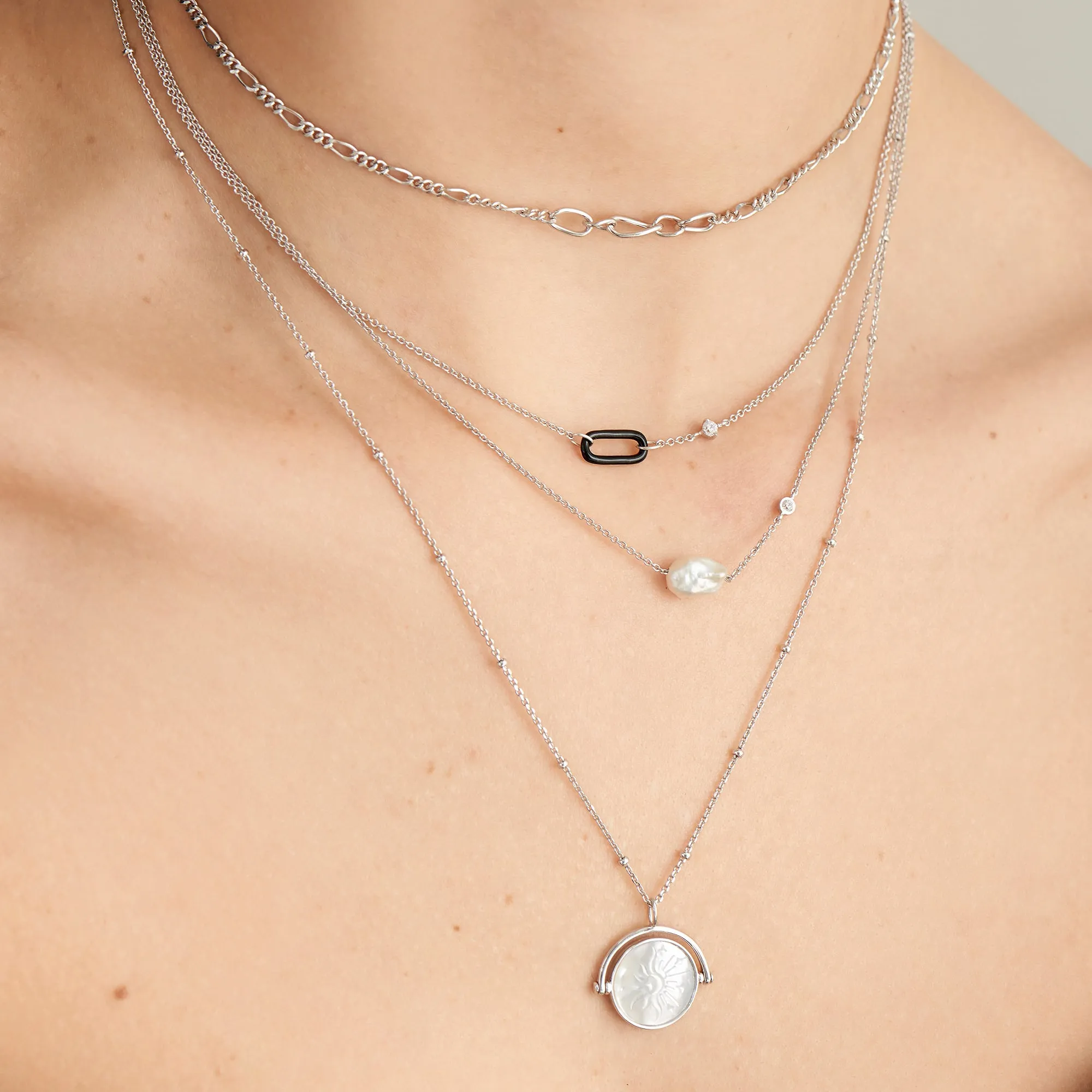 Silver Pearl Necklace