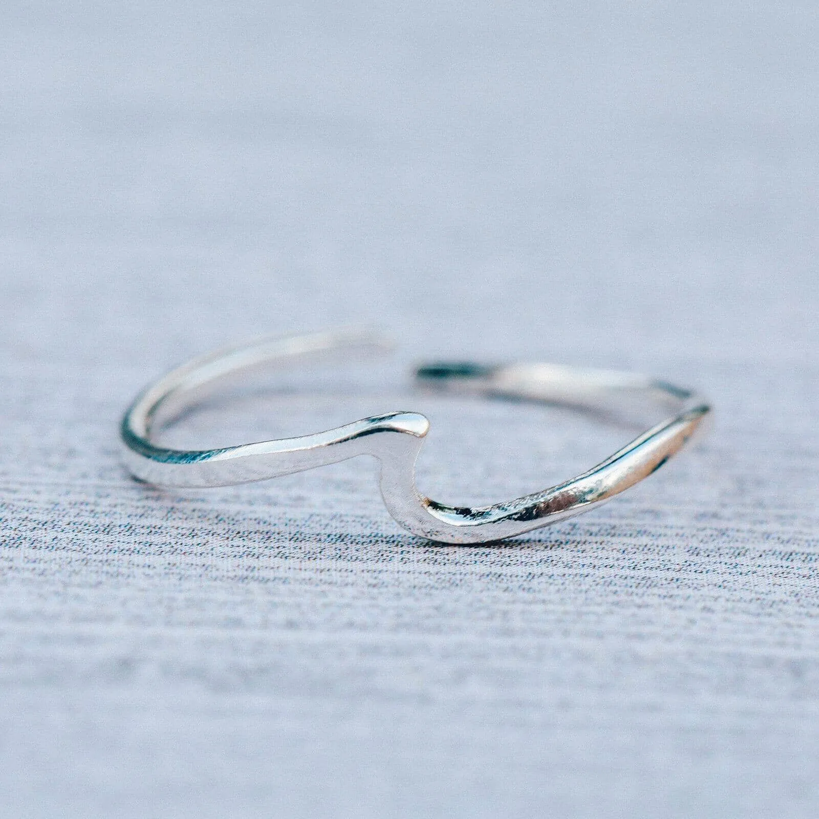 Silver Wave Toe Ring