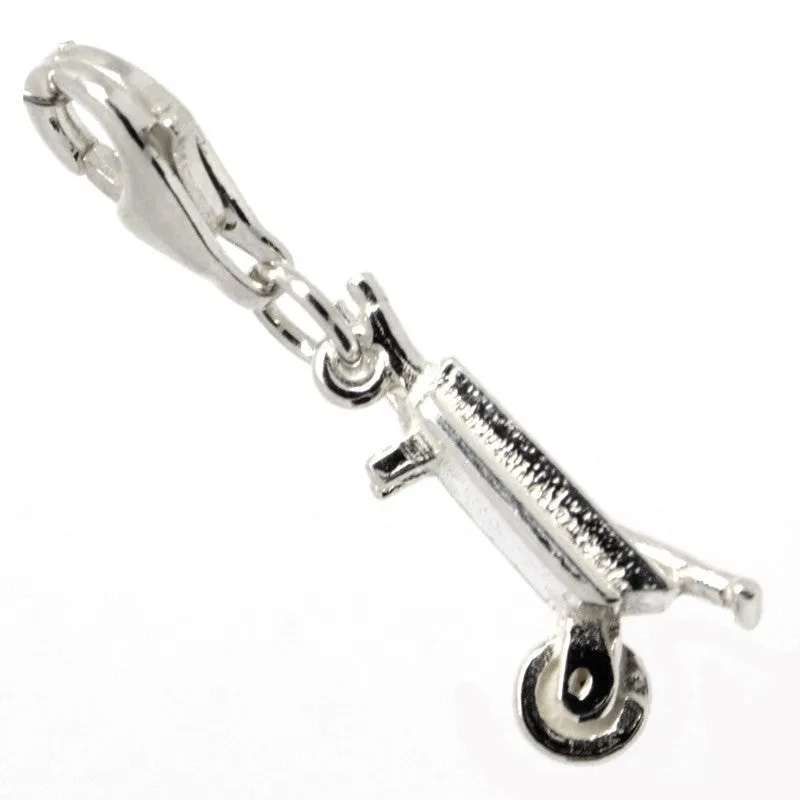 Silver Wheelbarrow Charm