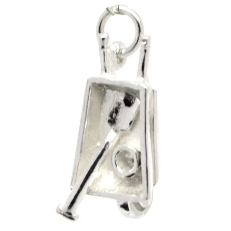 Silver Wheelbarrow Charm