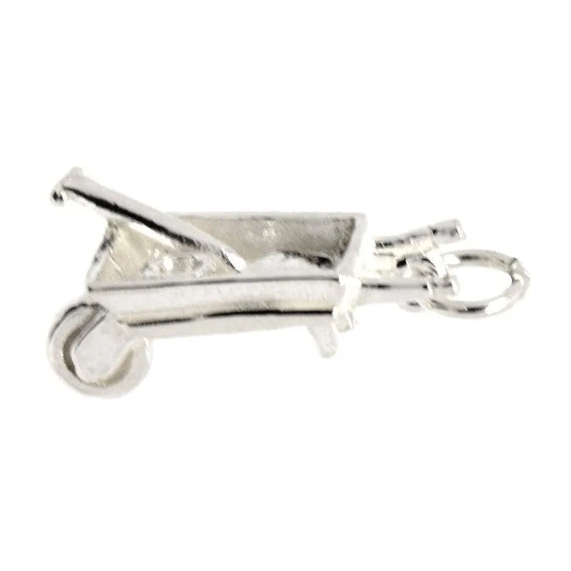 Silver Wheelbarrow Charm