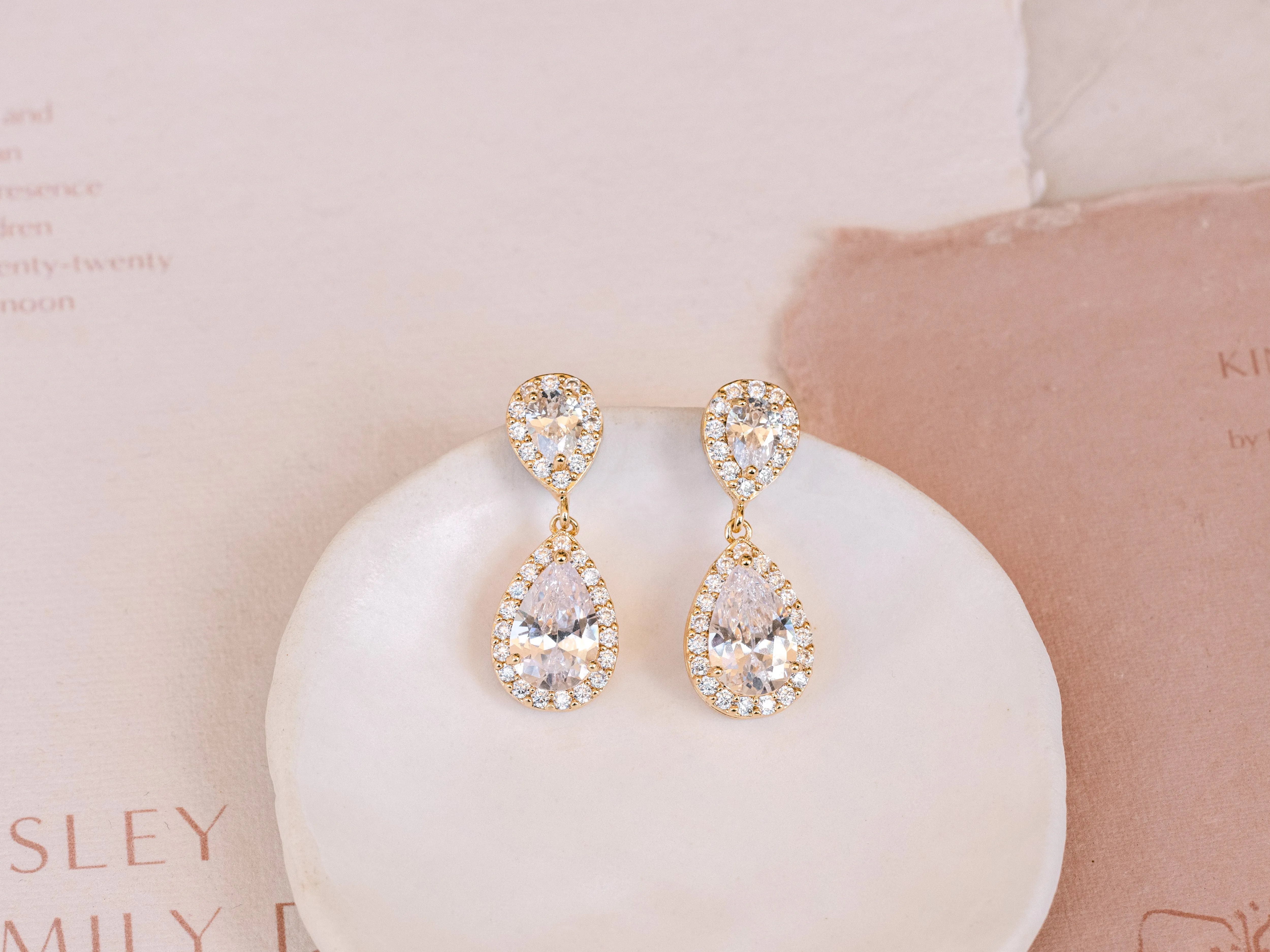 Sophie - Classic Teardrop Bridal Earrings