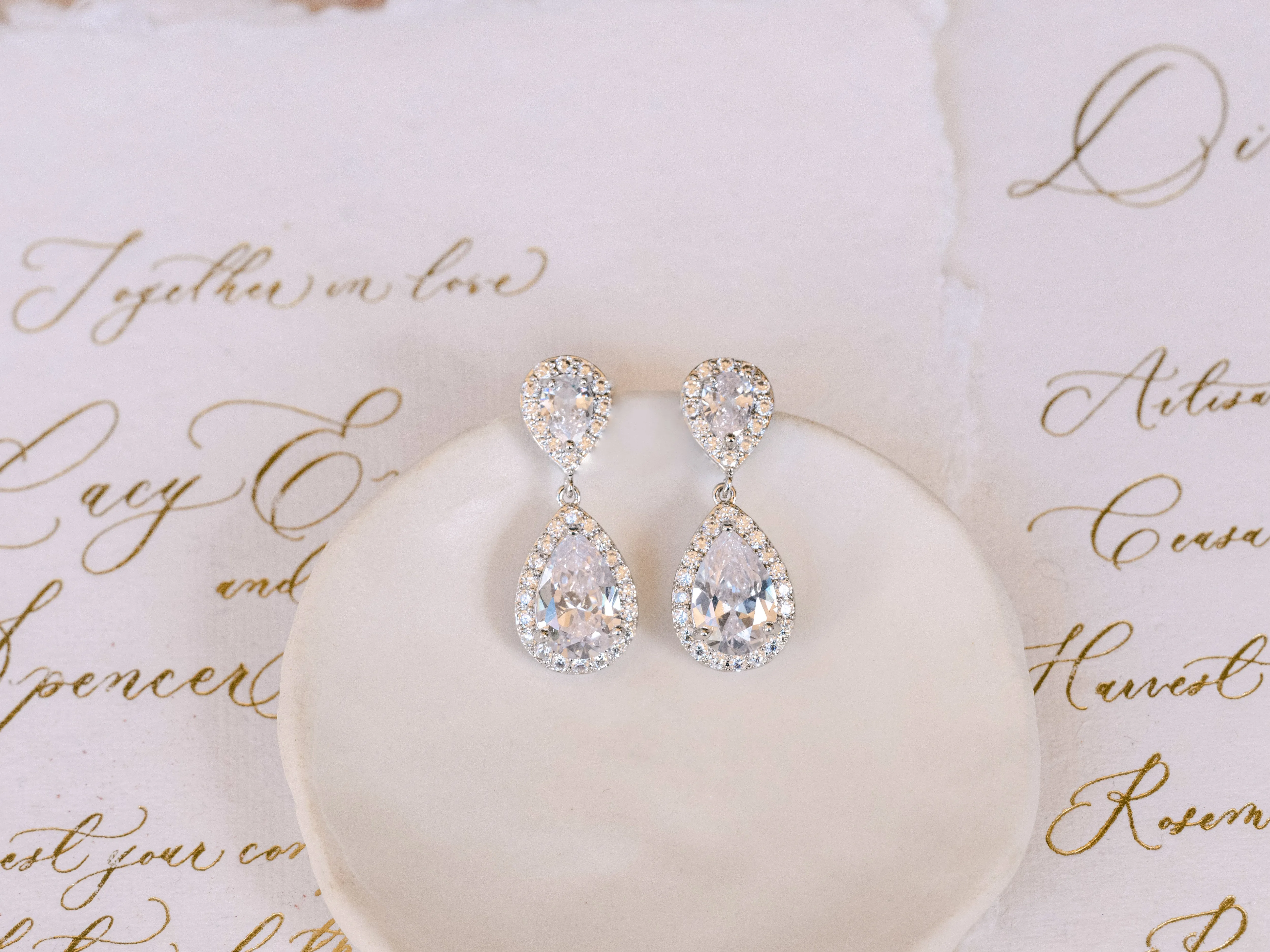 Sophie - Classic Teardrop Bridal Earrings