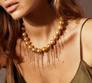 South Sea Fringe Strand Necklace