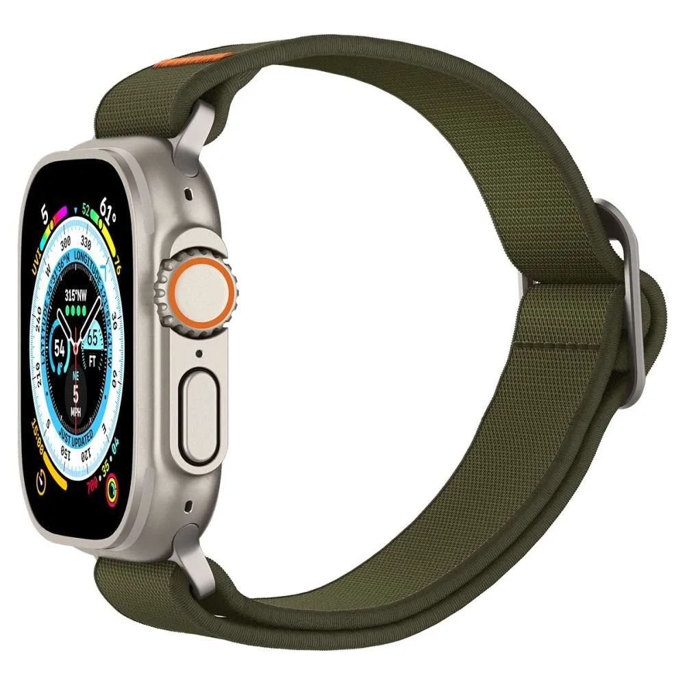 Spigen Fit Lite Ultra Apple Watch (42/44/SE/45/46/49mm) Stof Rem - Khaki Grøn