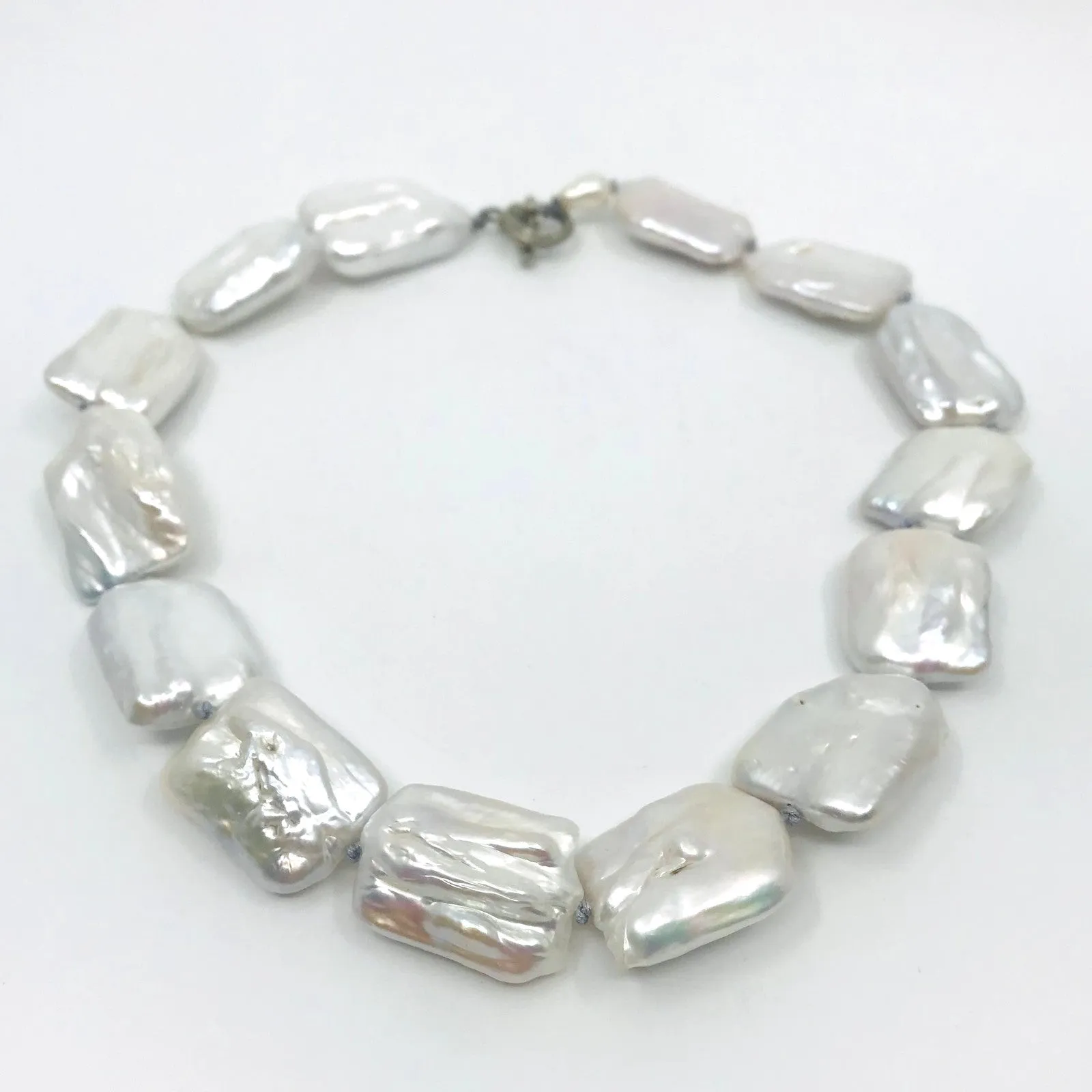 Square Baroque Pearl Necklace (18") by Soma Mo