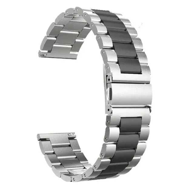 Stainless Steel Link Watch Strap Compatible with the Garmin Forerunner 55