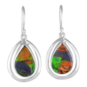 Starborn Ammolite Sterling Silver Drop Earrings