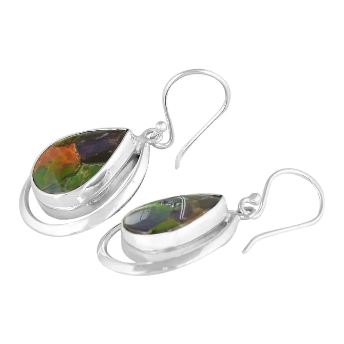 Starborn Ammolite Sterling Silver Drop Earrings