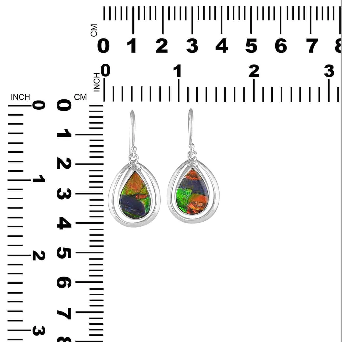 Starborn Ammolite Sterling Silver Drop Earrings